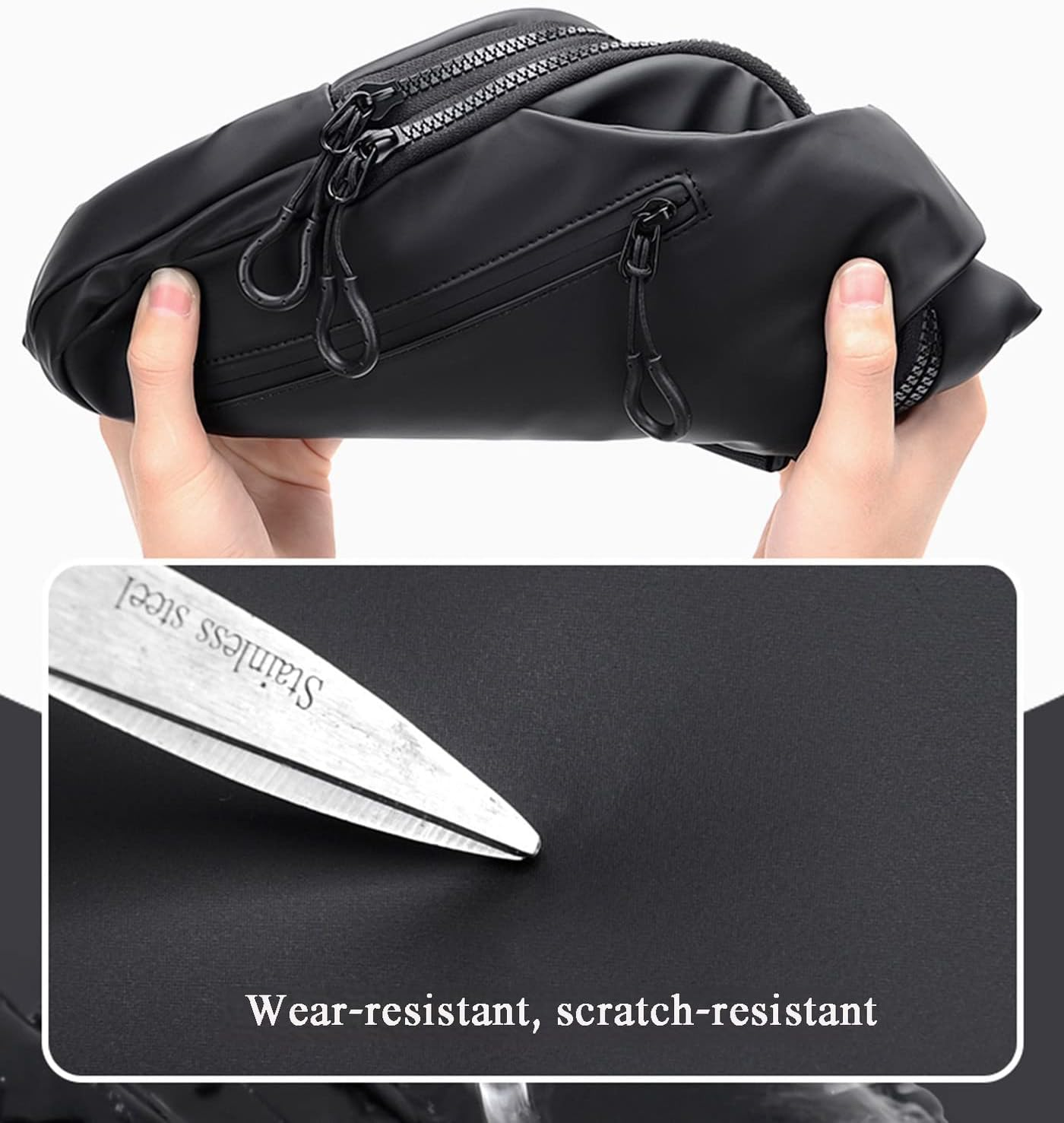 YYFRIEND Waterproof Sling Bag Travel Hiking Chest Bag Daypack, Crossbody Backpack with USB Charging Port - Grey image number 5