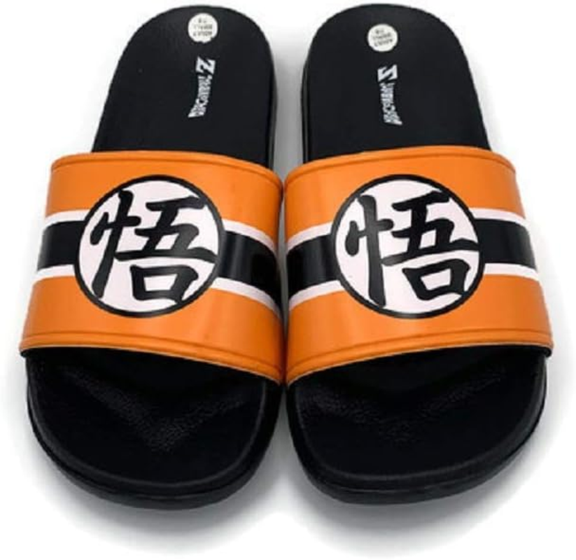 Dragon Ball Z Mens' Slippers, Size Medium 9/10 Orange image number 1