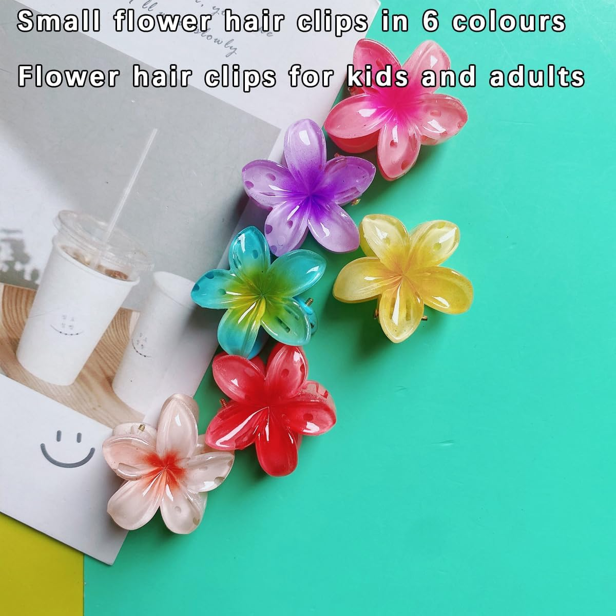 Onlvmyur Pack of 18 Flower Hair Clips Small 3 Cm Flower Hair Clips Cute Flower Clips Hair for Women Girls Medium and Thin Hair Styling Accessories image number 1
