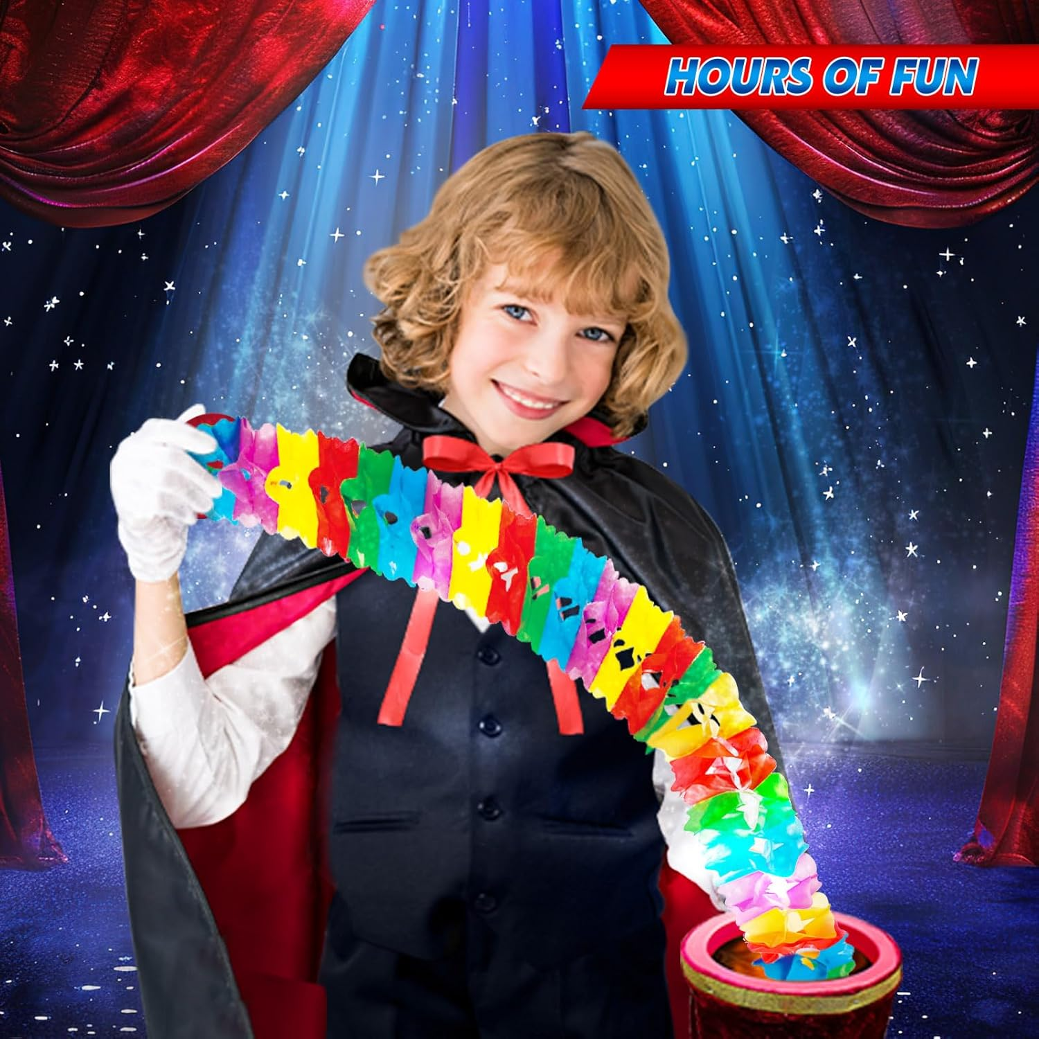 PATIFEED Kids Magic Kit, Magician Costume for Pretend Play, Magic Set with Instructions for Each Trick for Kids Ages 6 7 8 9 10 11 12 image number 3