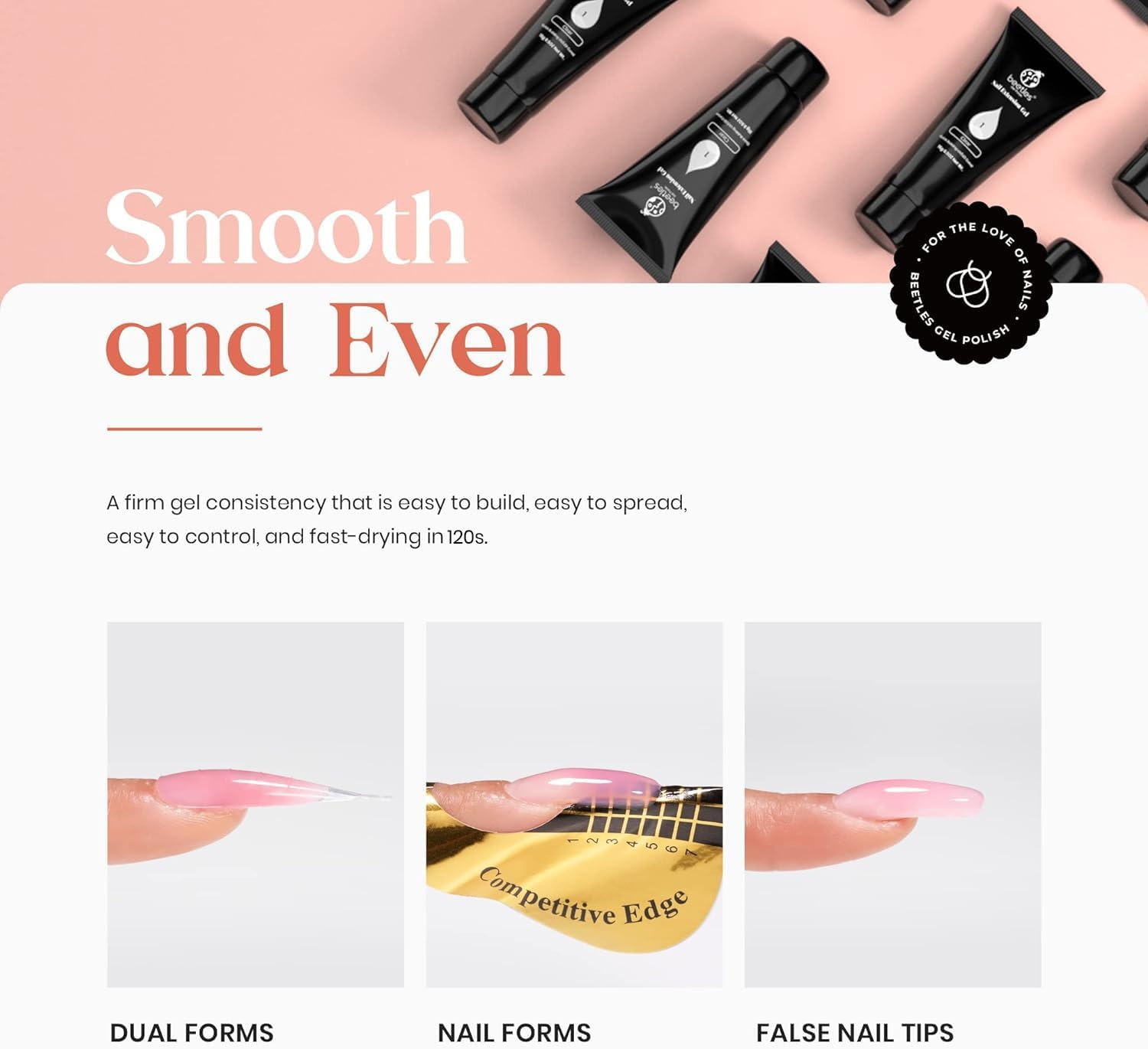 Beetles Gel Polish Poly Extension Gel for Nail, 60G Clear Jelly Gel Builder Nail Gel Trendy Nail Art Design Nail Extension Gel Salon Nail Easy DIY at Home Manicure for Women image number 6