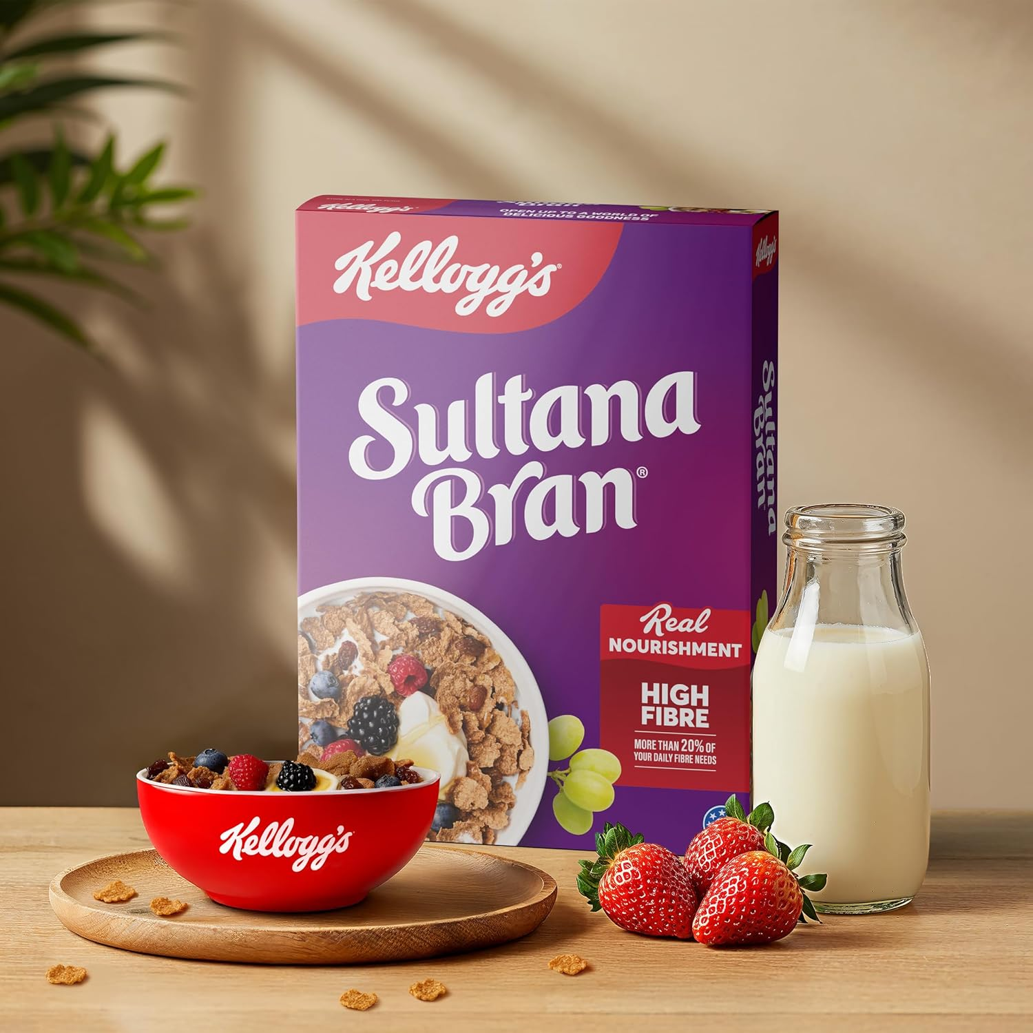 Kellogg'S Sultana Bran High Fibre Breakfast Cereal, 420G image number 1