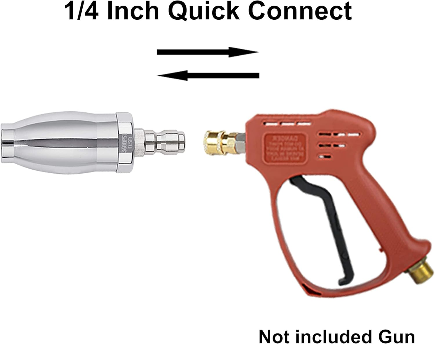 Raincovo Turbo Nozzle for Pressure Washer, Rotating Nozzle for Hot and Cold Water, 1/4 Inch Quick Connect, Orifice 3.0, 3600 PSI image number 5