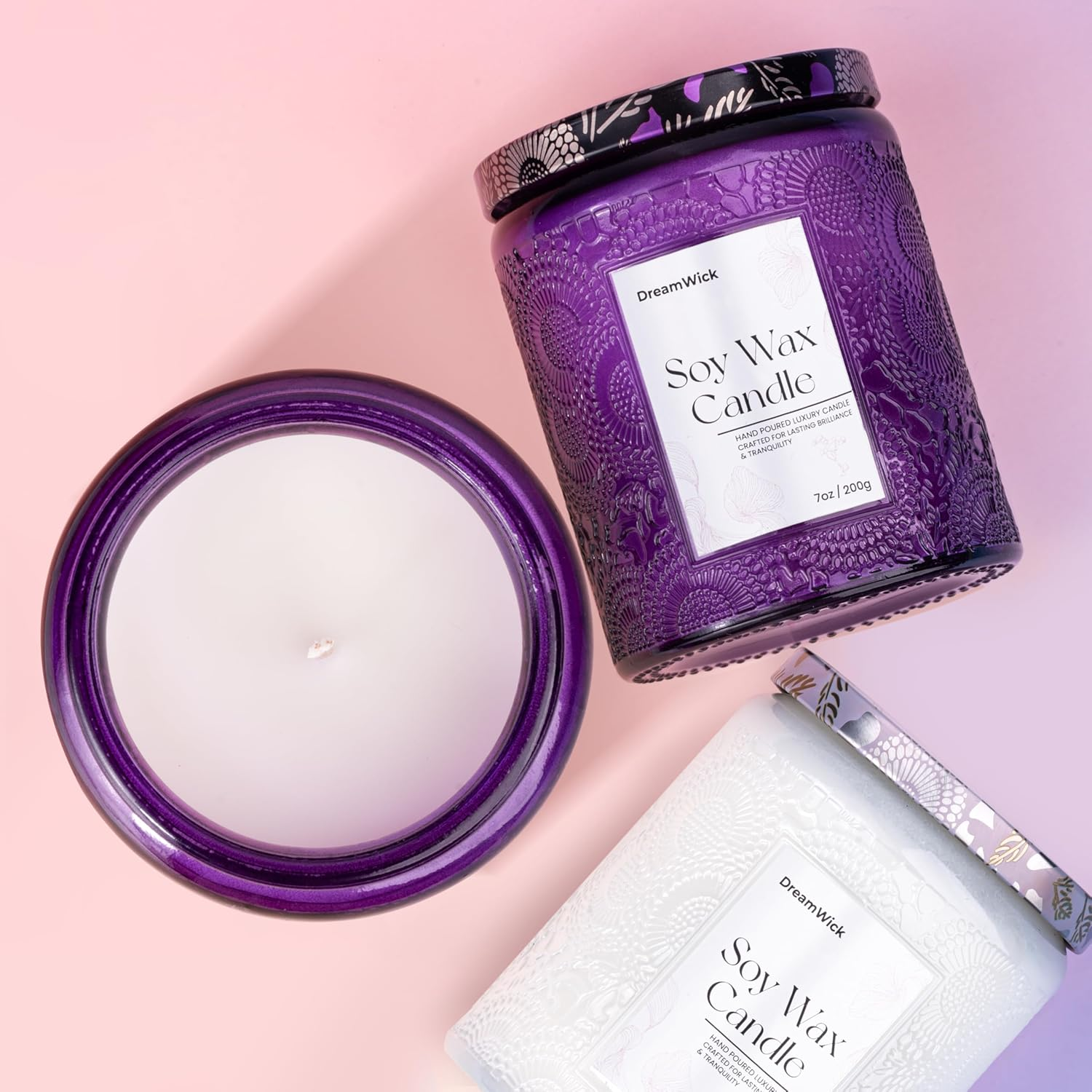 Dreamwick Highly Scented Candle &ndash; Natural Soy Wax Candle in Stylish Jar (200 G / 7 Oz) &ndash; Aromatherapy Candles for Relaxation and Home D&eacute;cor &ndash; Perfect for Living Room or Bedroom (Sea Salt & Sage) image number 6