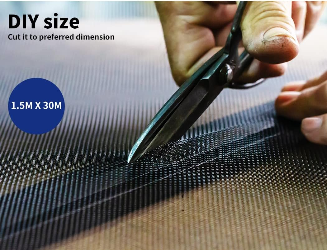 Traderight Insect Screen Flyscreen Roll Fiberglass Mesh Fly Screens Doors Window Net Fiberglass 1.5M X 30M image number 2