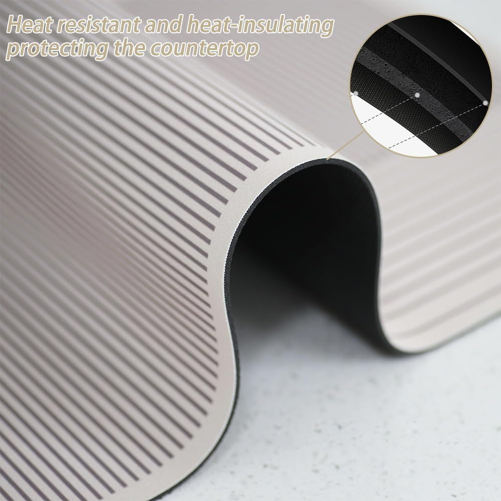 Drying Mat, Fast Absorbent Quick Kitchen Drying Mat, Diatomite Dish Drying Mat with Anti-Slip Rubber Backed 40*60Cm image number 3