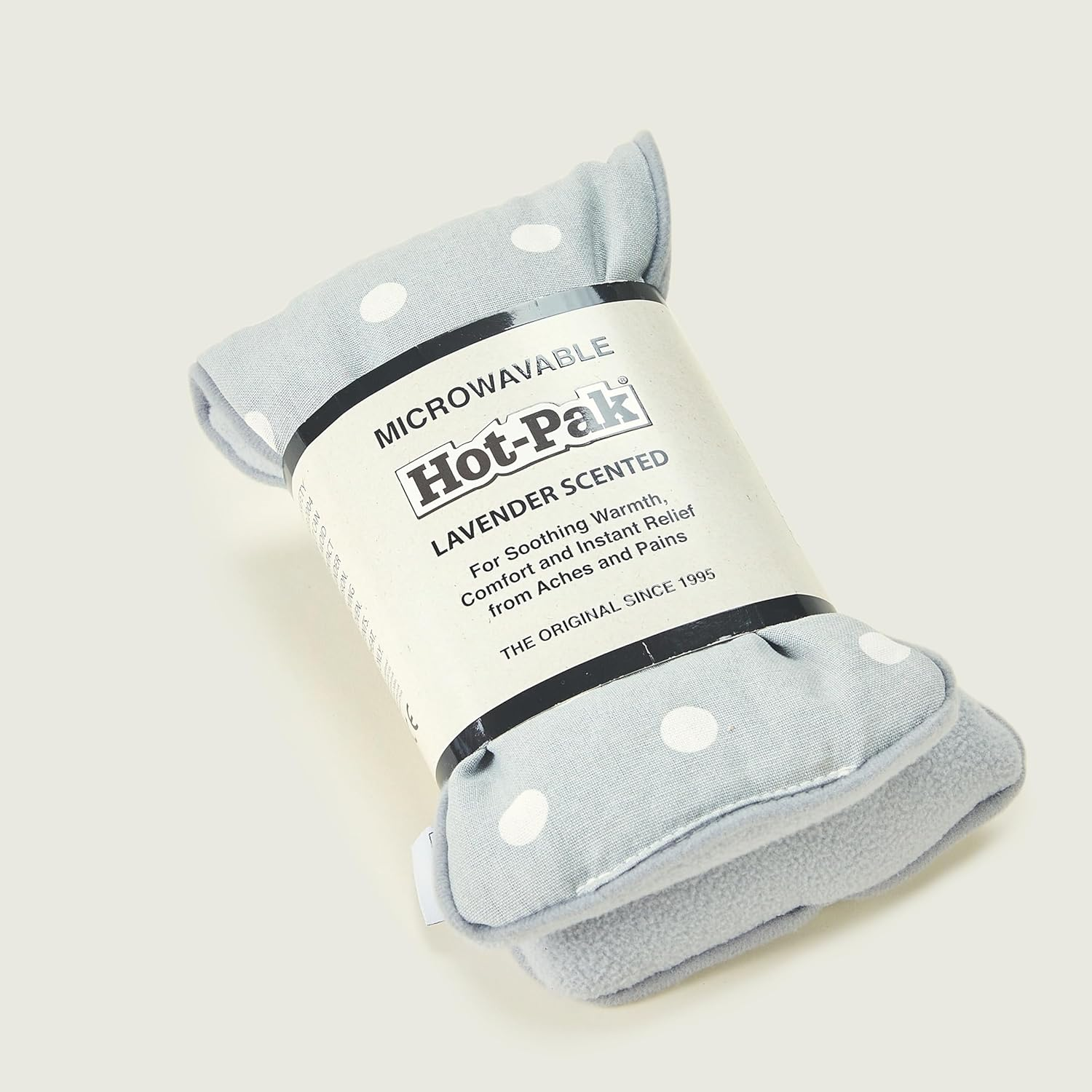 Warmies Hot-Pak Grey Dots Microwavable Weighted Headpack with French Lavender Scent. Hot or Cold Wheat Bag for Cool Relaxation and Warm Relief image number 6
