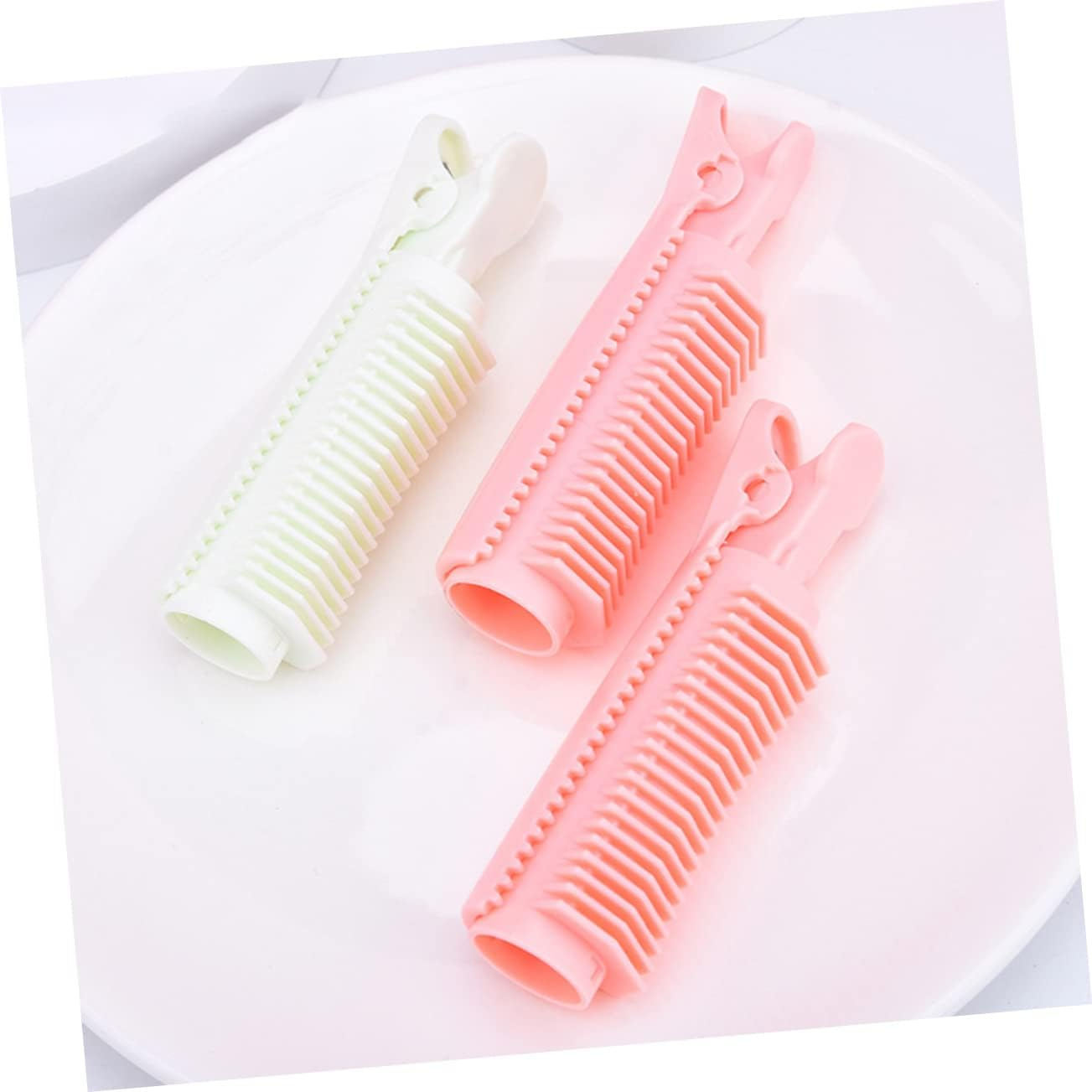 10Pcs Hair Volume Clip for Short Hair Fluffy Root Clip Curling and Styling Tool for Bangs Pink - Light Green image number 6