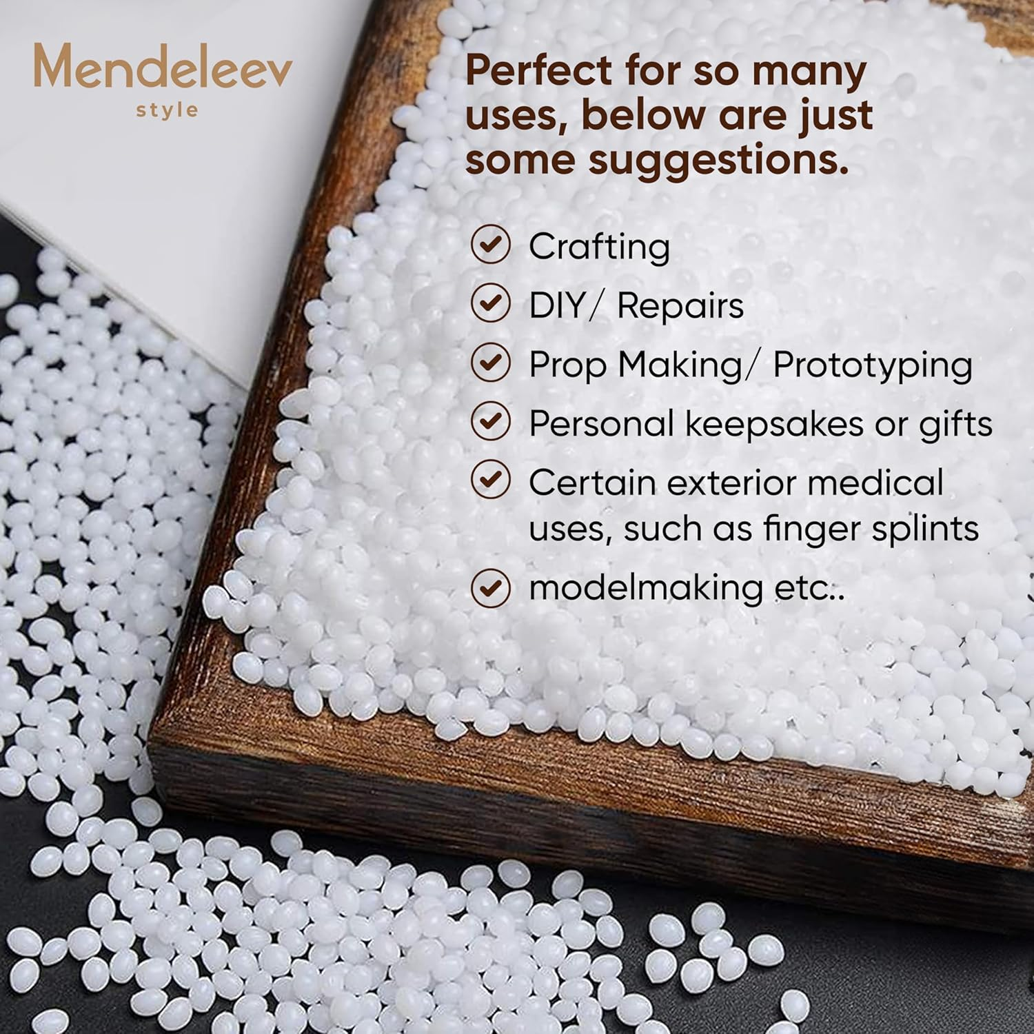 912 G Polymorph Moldable Plastic Beads Melting Pellets (2 LBS) - 912 Gram / 2 Lb image number 3