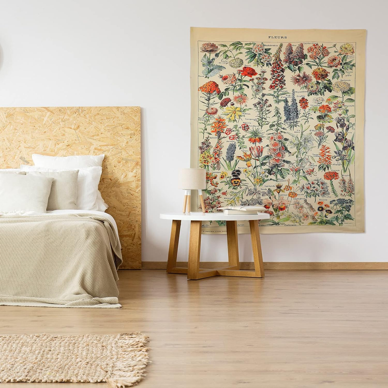 Mixweer Vintage Wildflower Vertical Tapestry for Bedroom Colorful Wall Hanging Aesthetic Wall Art for Room Decor, 51.2 X 59.1 Inch (Flower Pattern) image number 4