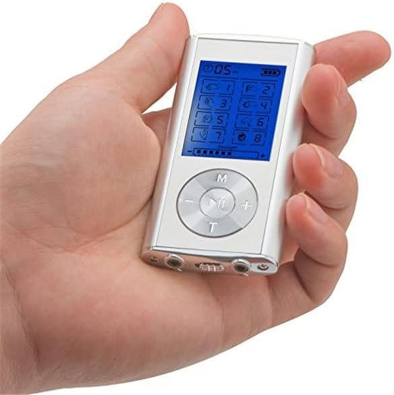 Dual Channel Electronic Nerve & Muscle Stimulator TENS Machine Unit Pain Relief Rechargeable Pulse Physio Massager for Natural Pain Relief