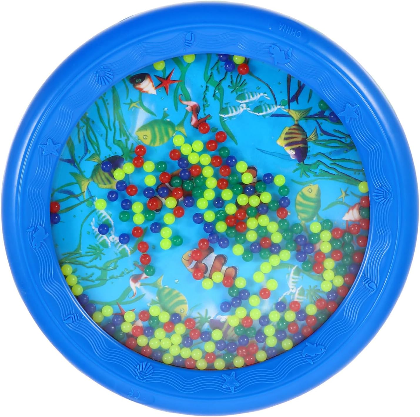 Ocean Wave Beads Drum Educational Musical Instrument for Early Music Learning Lightweight Percussion Hand Drum for Rhythm Development and Sensory Play image number 3