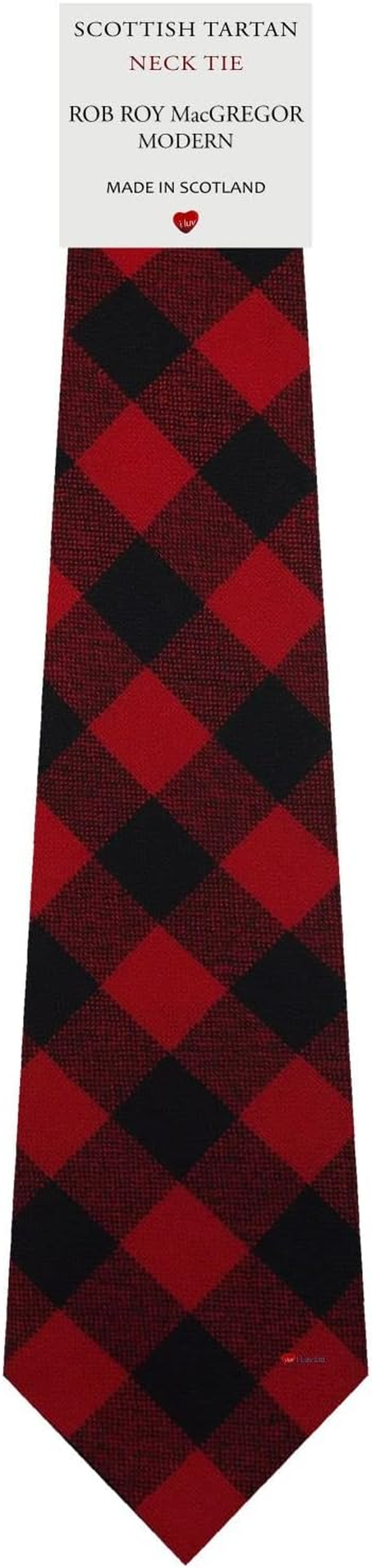 Mens All Wool Tie Woven and Made in Scotland in Rob Roy Macgregor Modern Tartan image number 2