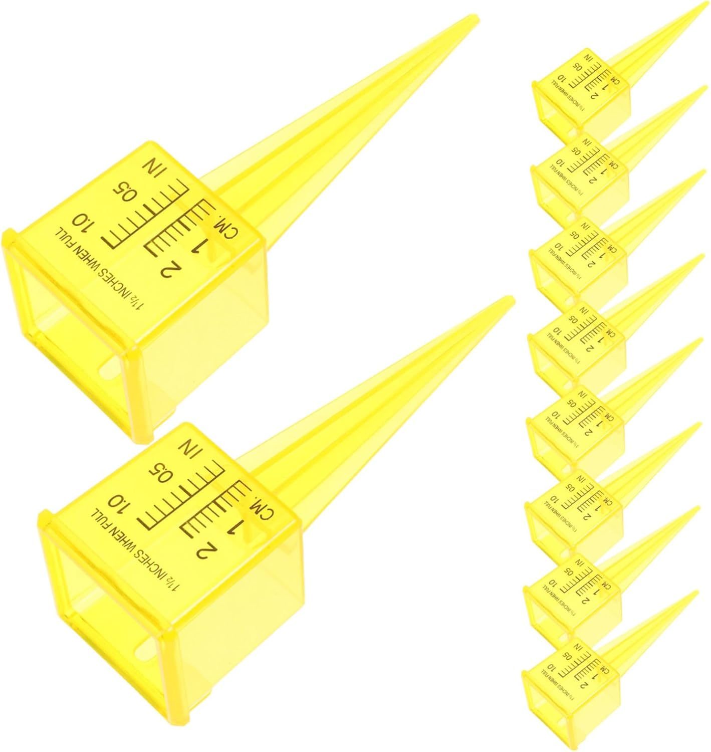20Pcs Wide Mouth Rain Gauge for Garden Lawn with Dual Scales Uv-Resistant Outdoor Water Measuring Tool for Sprinkler Monitoring and Irrigation Optimization image number 2