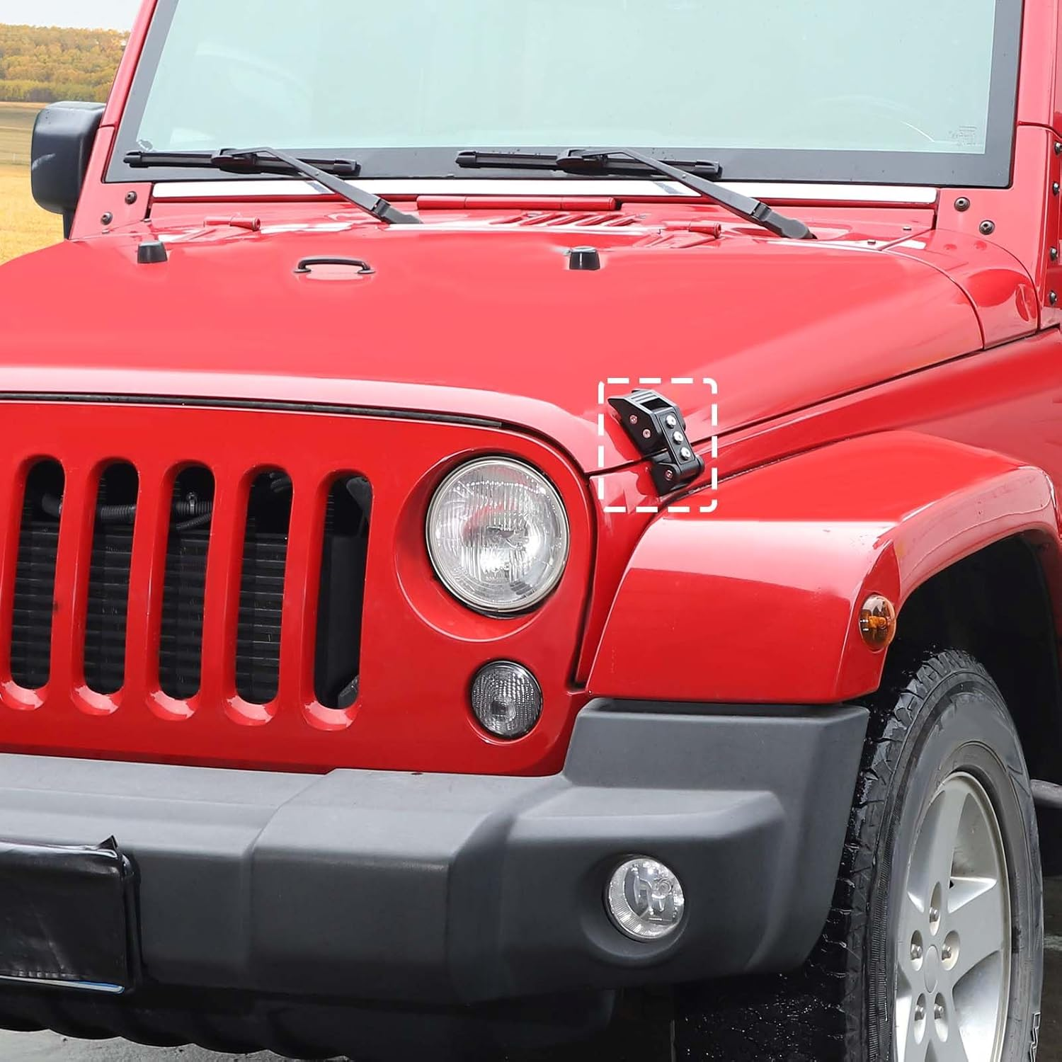 RT-TCZ Hood Latches for Jeep Wrangler & Gladiator | Black Aluminum Alloy & Stainless Steel Locking Catch Kit | Fits JK (2007-2017), JL (2018+), JT (2020+) | Screw Style - Black-Screw Style image number 2
