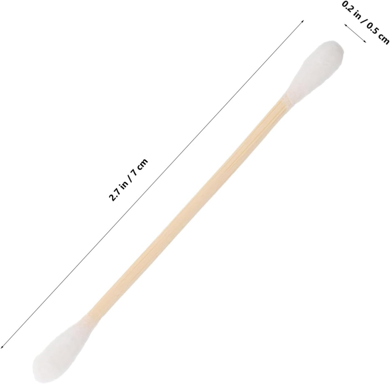 STAHAD Double-Headed Cotton Swabs 500Pcs Wooden Sticks for Ear Cleaning Makeup and Household Use Baby Beauty Cotton Tips image number 6