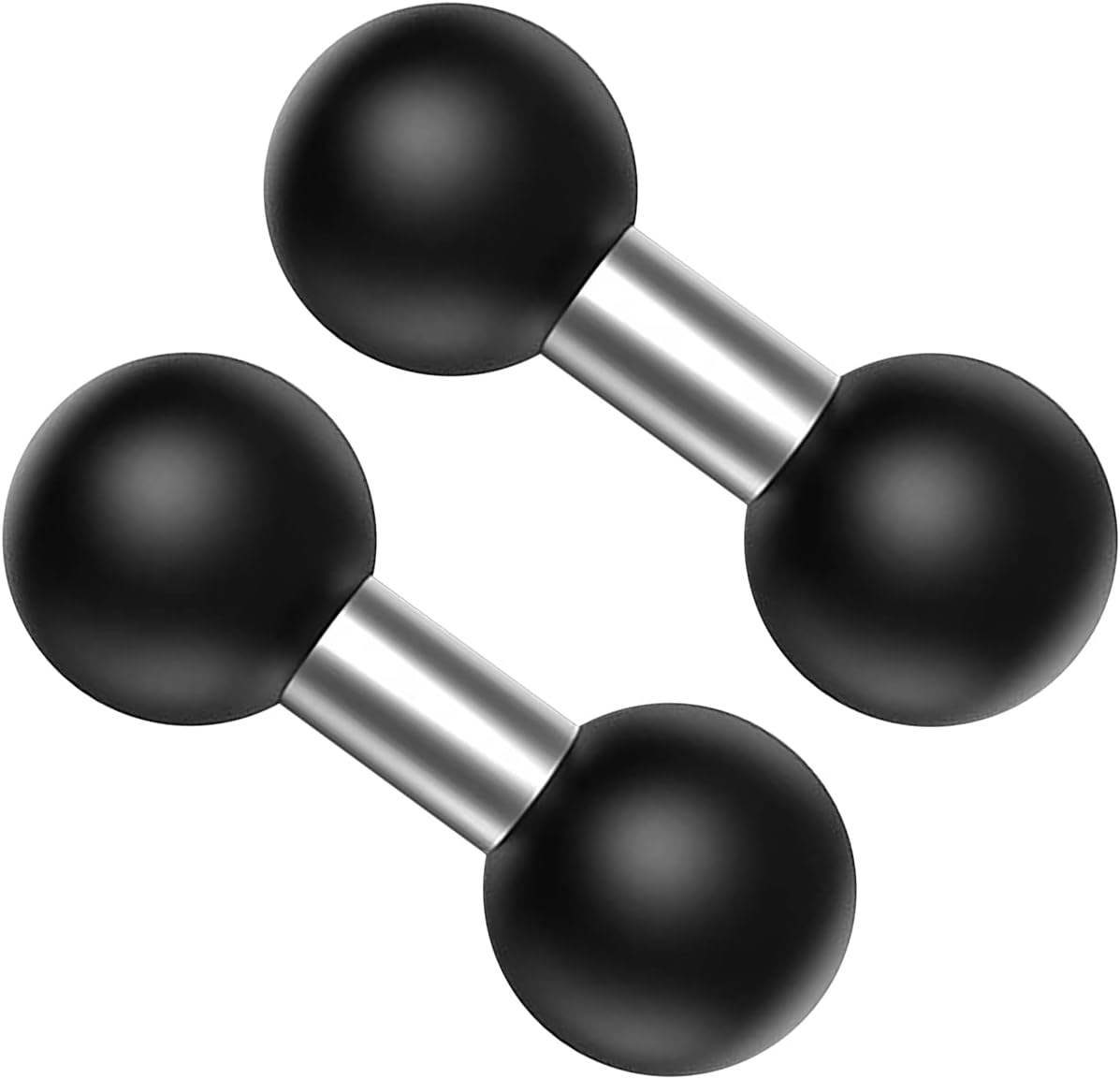 Double 1" Ball Adapter Ball Mount Holder 25.4Mm(1") Compatible with RAM Mount Ball Socket Arms GPS Mounts(R11*2)