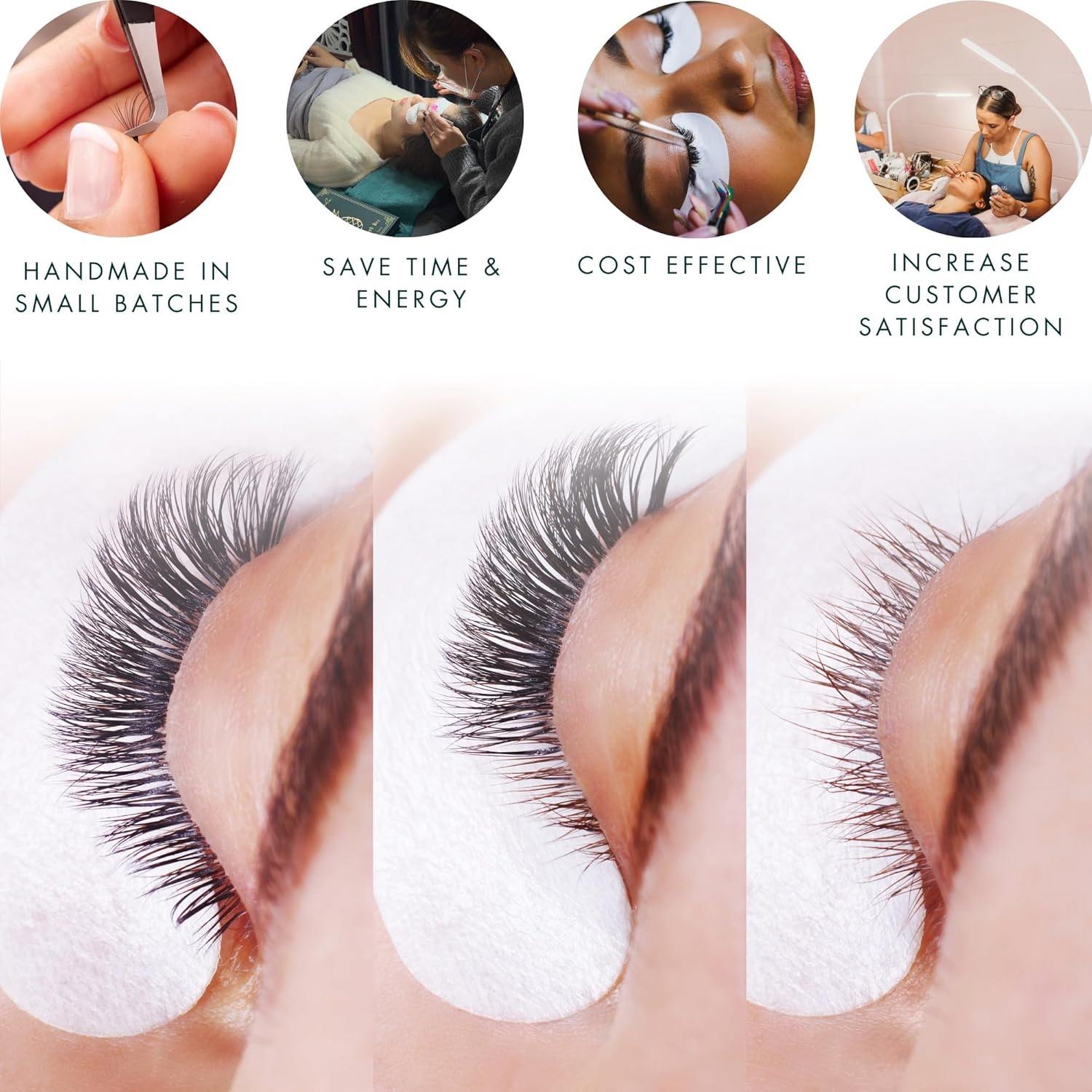 1200 Premade 6D Volume Fans Eyelash Extension | 8 Sizes-In-1 round Mixed Box | Length 9Mm-16Mm | C, CC, D, M & L Curl | 0.07| for Professional Lash Artists | Handmade Promade Eyelashes Fans by Pinneacle (D Curl)