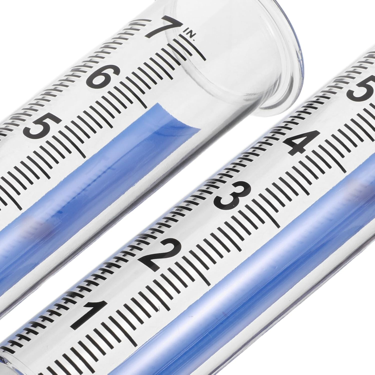 4PCS Mountable Outdoor Rain Gauge Tubes Transparent Plastic Replacement Rain Measurement Tubes for Garden Lawn Backyard with High Optical Clarity