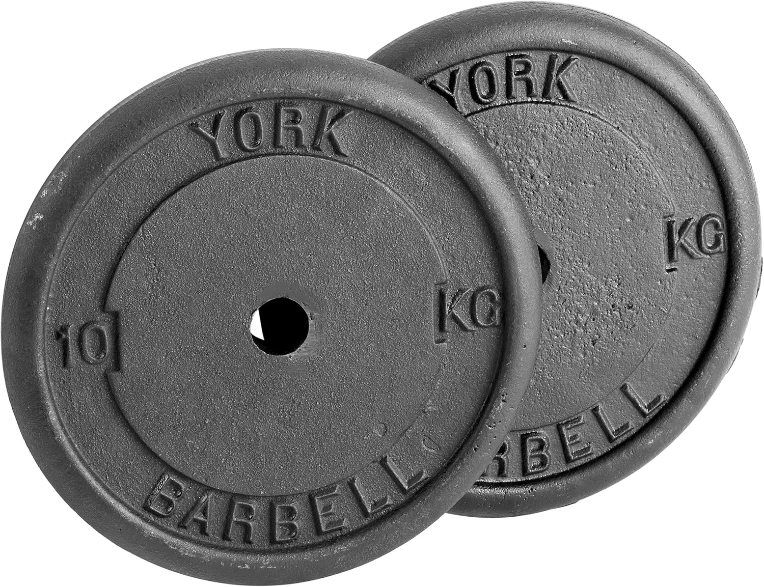 York Fitness Cast Iron Plates Weight Plates - Adjustable Dumbbell Weights Set Perfect for Bodybuilding Weight Lifting Home Gym Exercise Equipment - 2X10Kg image number 1