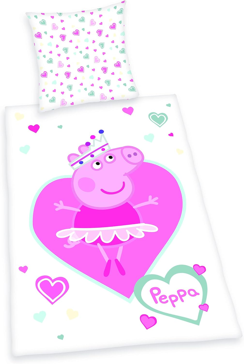 Herding Anne Stokes Bed Linen Set, Reversible Motif, Pillowcase 60 X 80 Cm, Duvet Cover 140 X 200 Cm, with Smooth Zip, Cotton/Renforc&eacute;