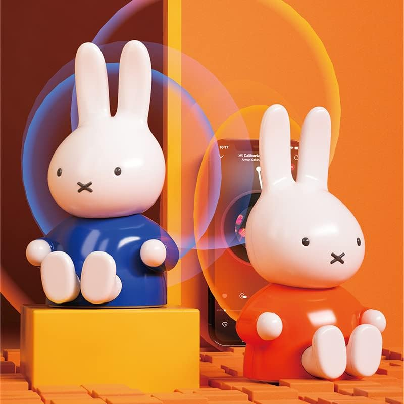 Miffy Portable Bluetooth Speakers, Cute Portable Wireless Speakers with Loud Stereo Sound, Built-In Mic, Tf-Card Slot, Dual Pairing,40H Playtime for Room, Desk Decor, for Her (Blue) image number 2