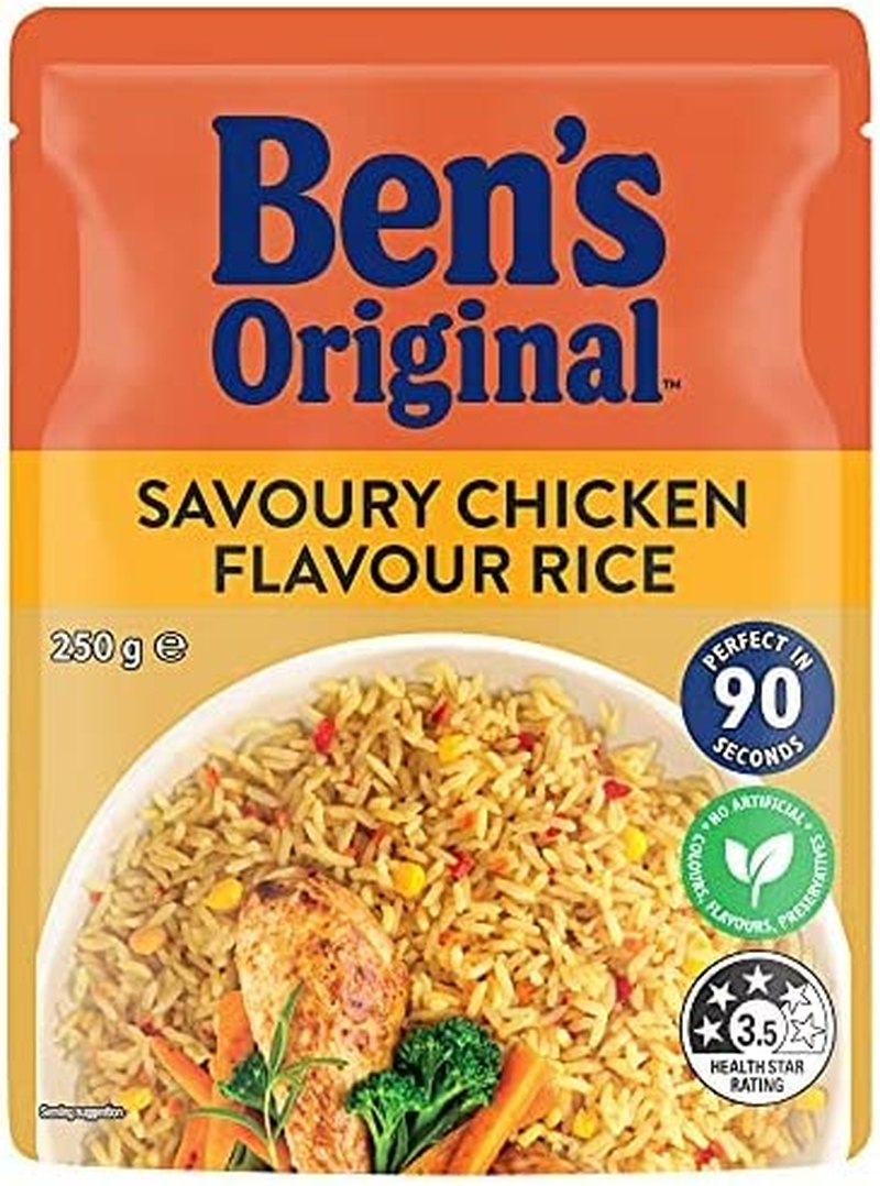 Mars Food Ben'S Original Rice Savoury Chicken Flavour 6X250G Pouch image number 1