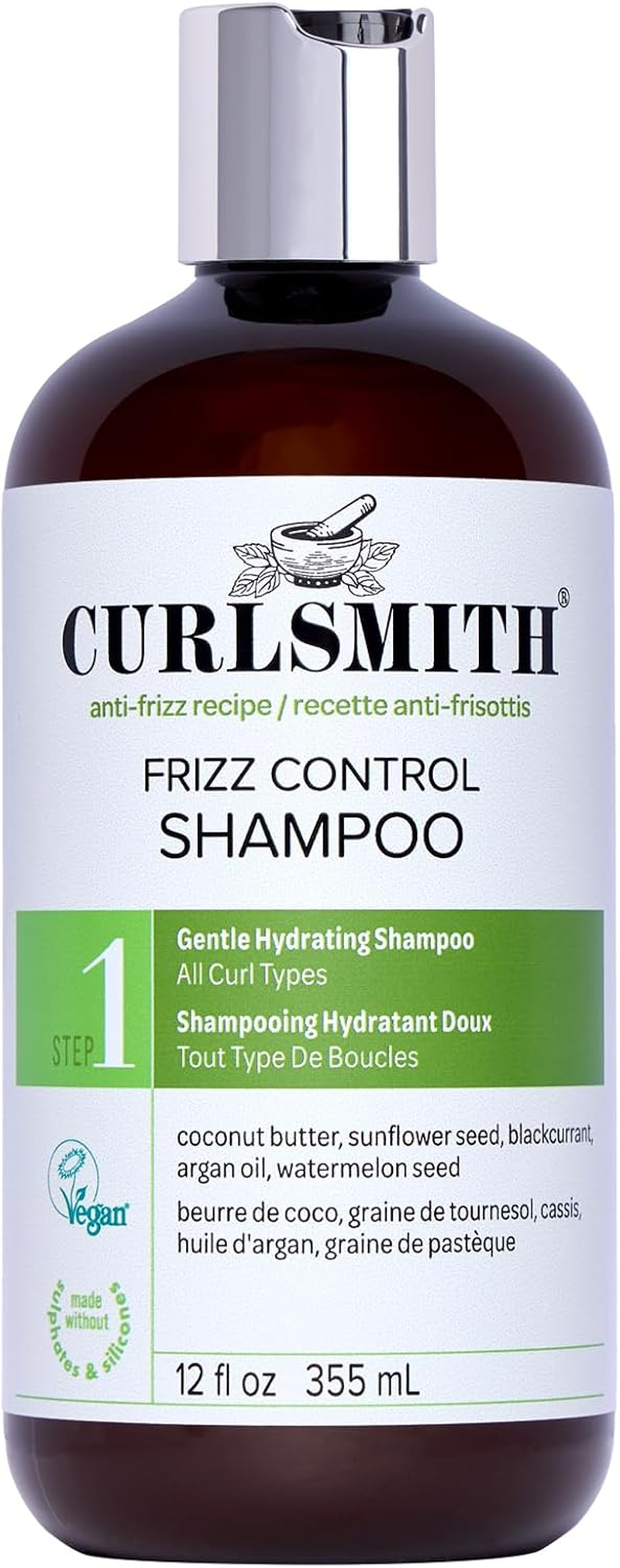 CURLSMITH - Frizz Control Cleanser, Gentle Hydrating Hair Shampoo, for All Curl Types, Long Lasting Frizz Control, Vegan, 355Ml/12 Fl Oz image number 5