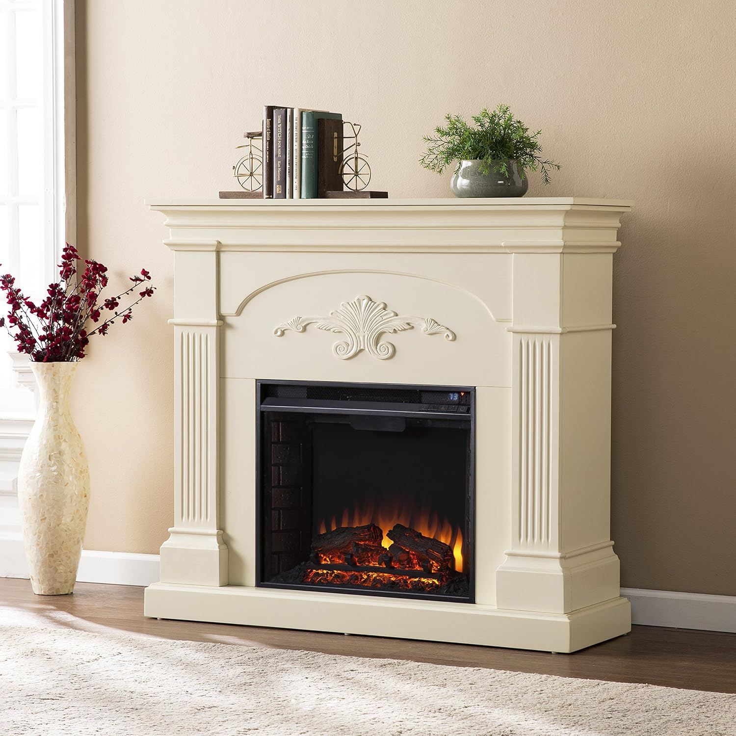 Sicilian Harvest Electric Fireplace - Ivory image number 1