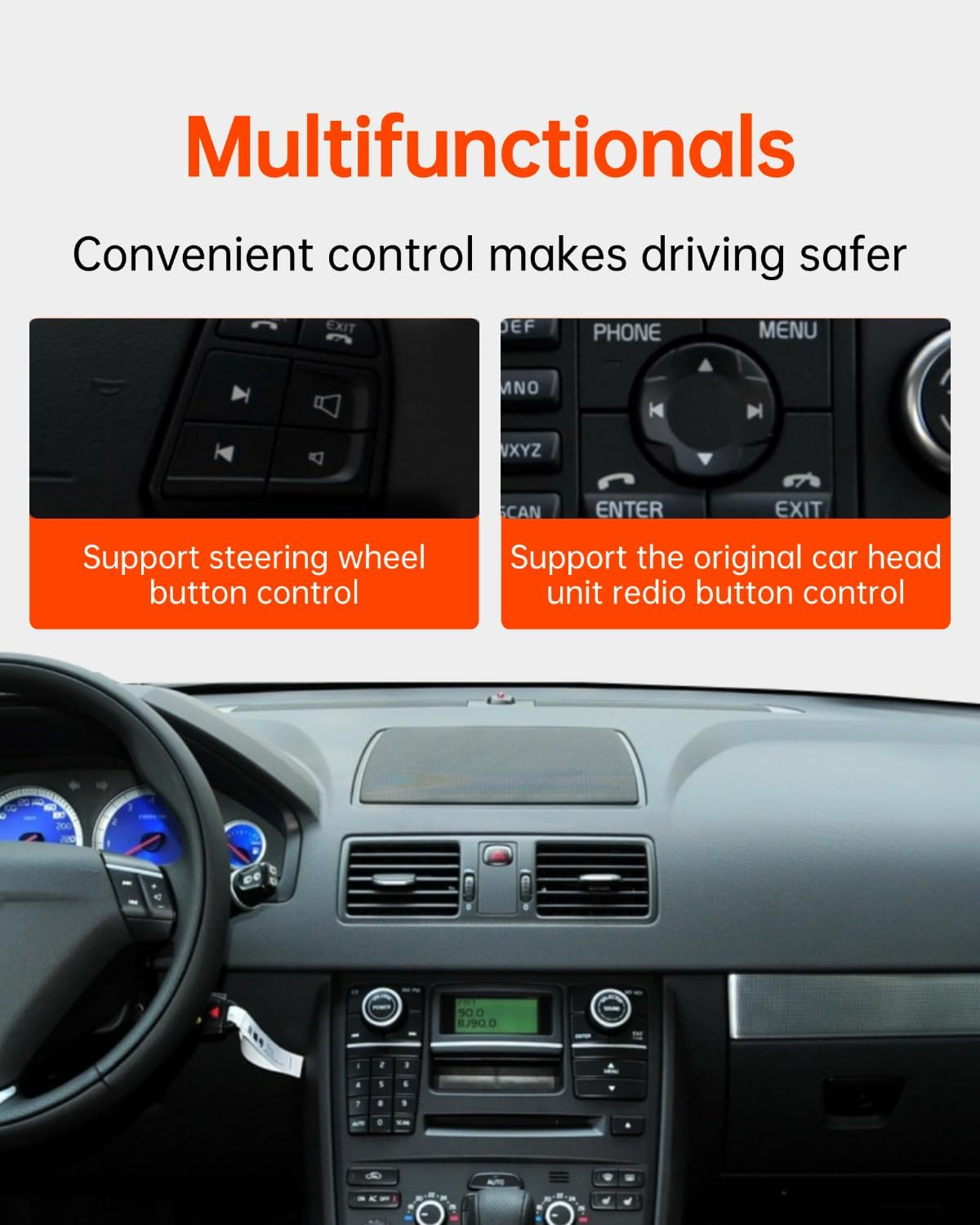 USB Bluetooth 5.3 Car Adapter Compatible for Volvo XC90, XC60, XC40, S60, S80, S90, V90 Ipod Iphone Music Interface Connector image number 5