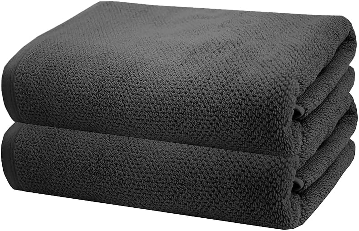 Bambury Angove Bath Sheet 2 Pack, Charcoal, 80X160 Cm