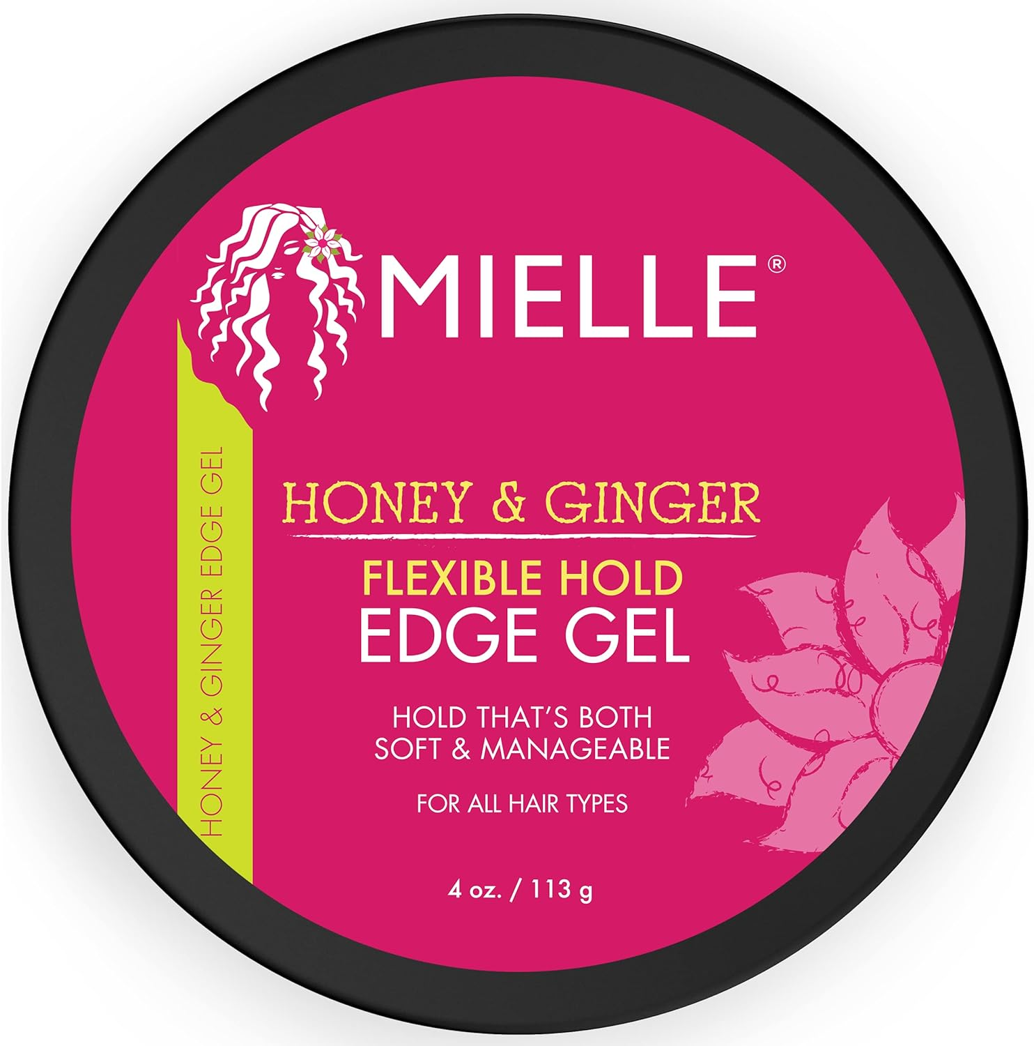 Mielle Organics Honey & Ginger Edge Control Gel - Strong Hold Hair & Edge Gel for Women & Men - Infused with Aloe, Honey, Ginger & Babassu Oil to Encourage Nourished, Healthier Hair (4 Fl Oz) image number 2