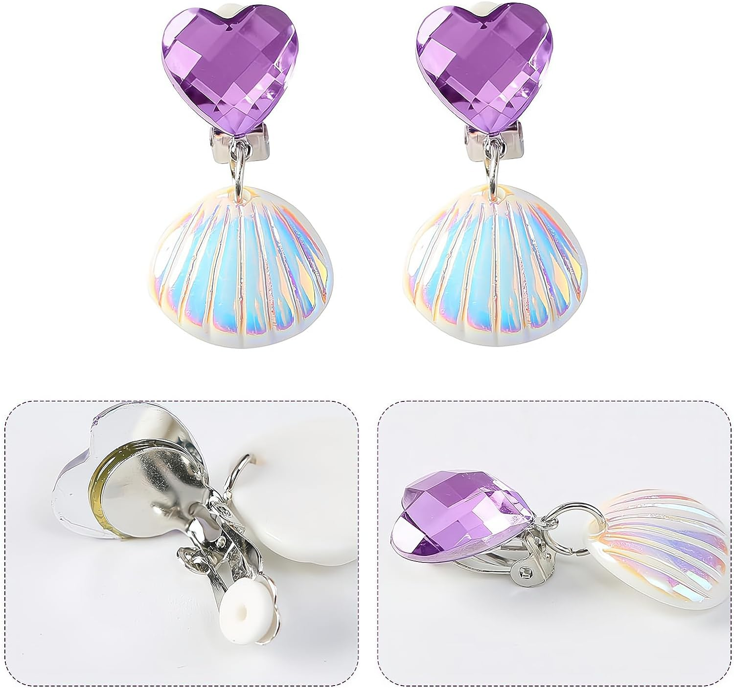 Mermaid Necklace Bracelet Set - Princess Party Accessories for Girls - Mermaid Jewelry Birthday Decorations Gift (Necklace Set) image number 6