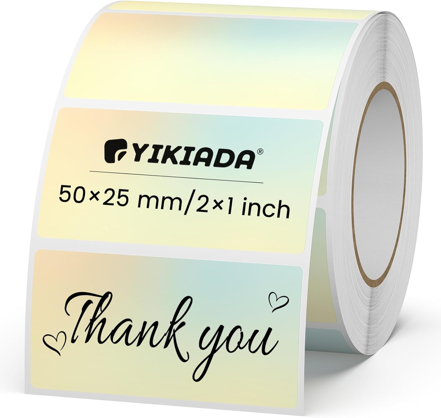 Direct Thermal Labels Rectangle Red Gradient Color Stickers 2 X 1 Inch Self-Adhesive Gradual Change Dot Decal Name Tag for DIY Design QR Code Logo Business 500 PCS