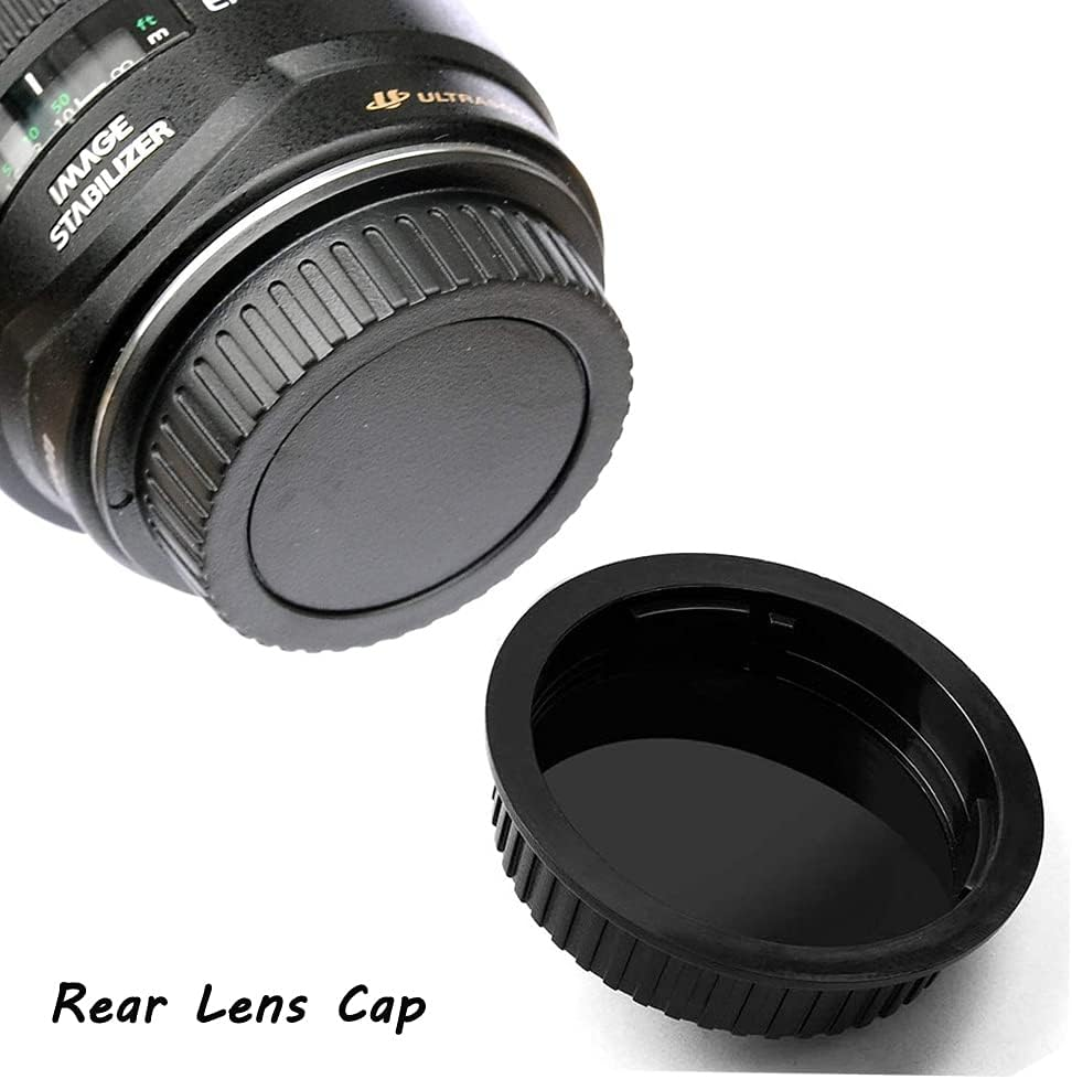EF/EF-S Body Cap & Rear Lens Cap Cover for Canon Rebel SL3 SL2 T8I T7 T7I EOS 850D 250D 200D More Canon EF/EF-S Mount DSLR(2 Kits), Fire Rock Lens Accessories for SL3 T8I image number 2