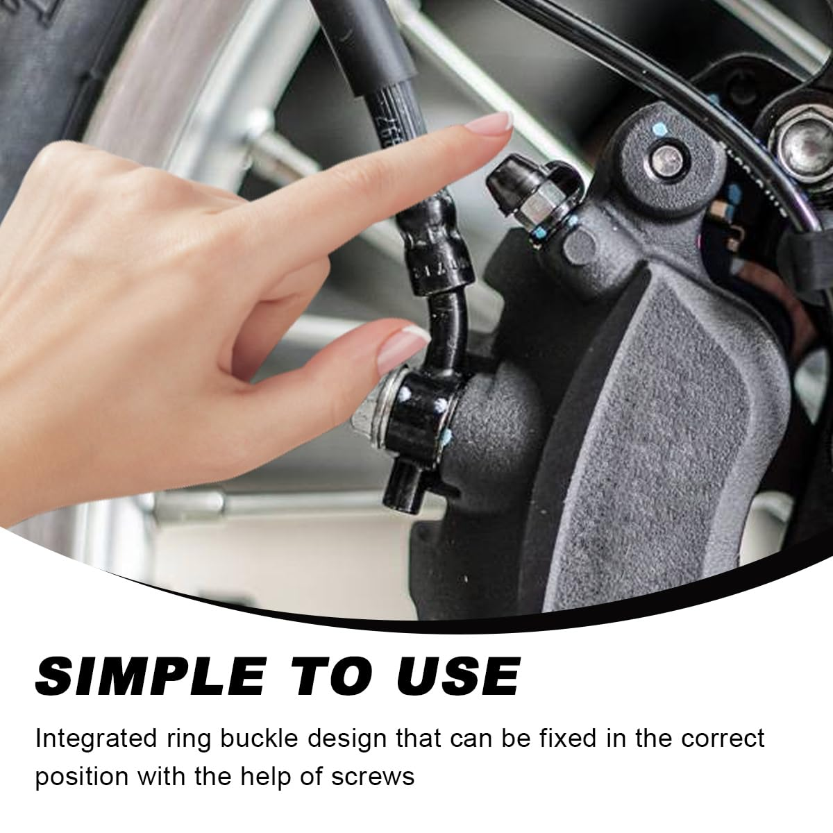 Gasedin 4 PCS Brake Bleed Nipple Cap, 8Mm Brake Bleeder Screws Dust Cover Rubber Bleed Nipple Cap, Automotive Brake Bleed Cap Caliper Zerk Fitting Cover with Keeper for Motorcycles image number 1