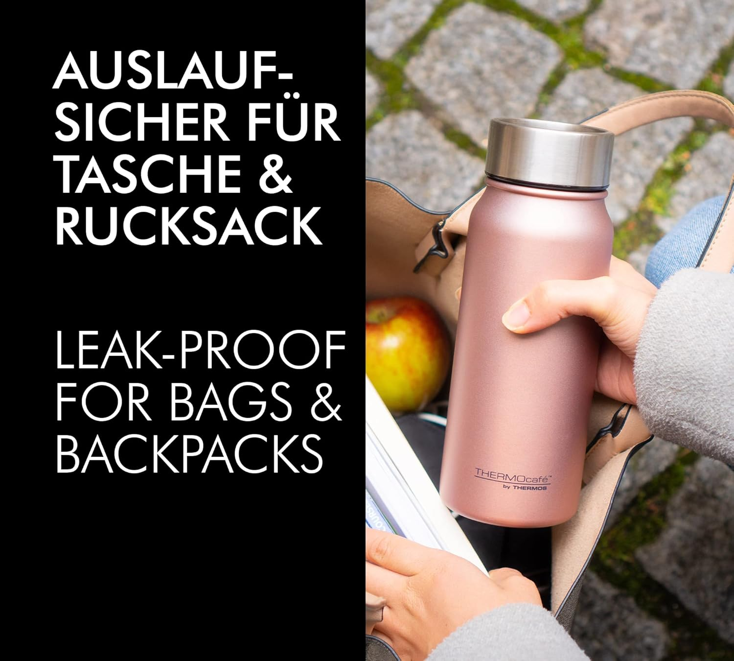 Thermocaf&eacute; by Thermos TC Mug, Thermal Mug Stainless Steel Matte 350 Ml, Coffee Mug Keeps Hot Hot for 8 Hours, Coffee to Go Mug Leak-Proof and Dishwasher Safe with Detachable Closure, Stainless Steel image number 3