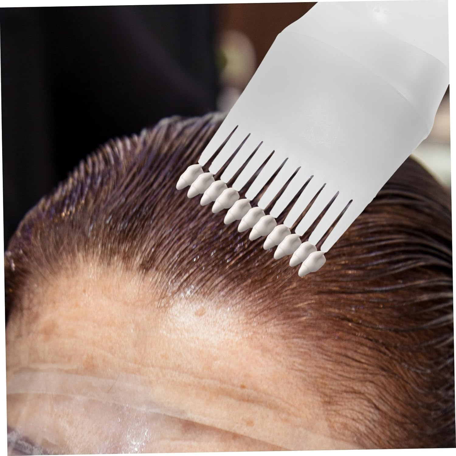 9 Pcs Medicine Hair Dye Applicator Set - Bottles, Brush, Shampoo, Color Oil, Root Comb, Plastic Comb for Hair Growth image number 6