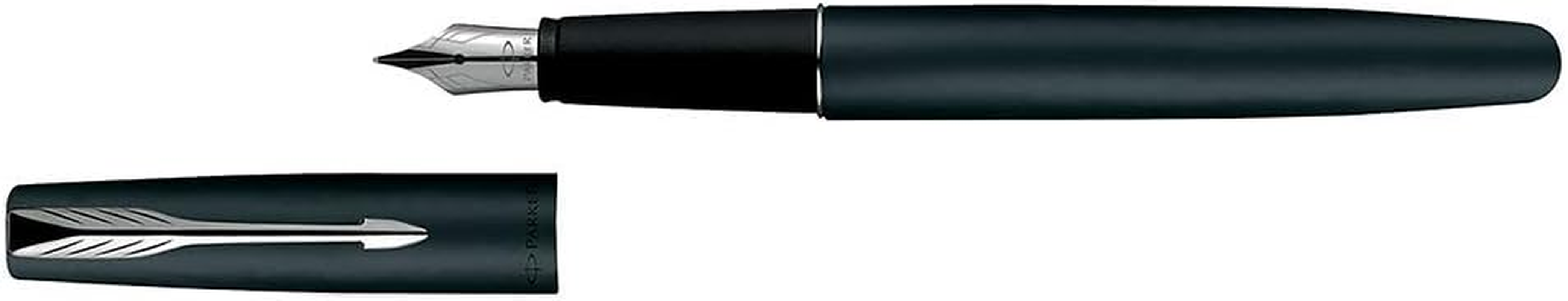 Parker Frontier Matte Black Chrome Trim Fountain Pen image number 4