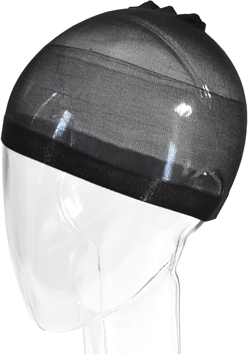 Pack of 6 Hair Net Nylon Wig Caps Wig Cap Set Elastic Breathable Hair Net for Wigs (Black) image number 1