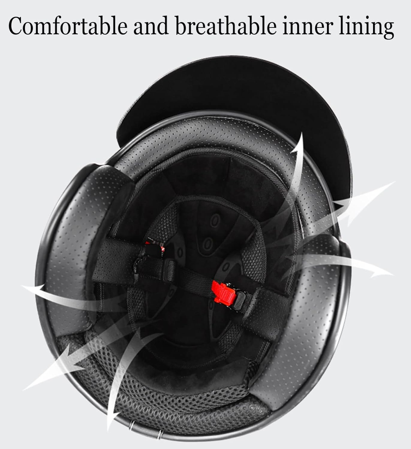 3/4 Open Face Motorcycle Helmet Retro Jet Motorbike Protective Helmet DOT Certified Half-Covered Helmet for Men Women Scooters Outdoor Off-Road ATV Matte Black,Xxl image number 5