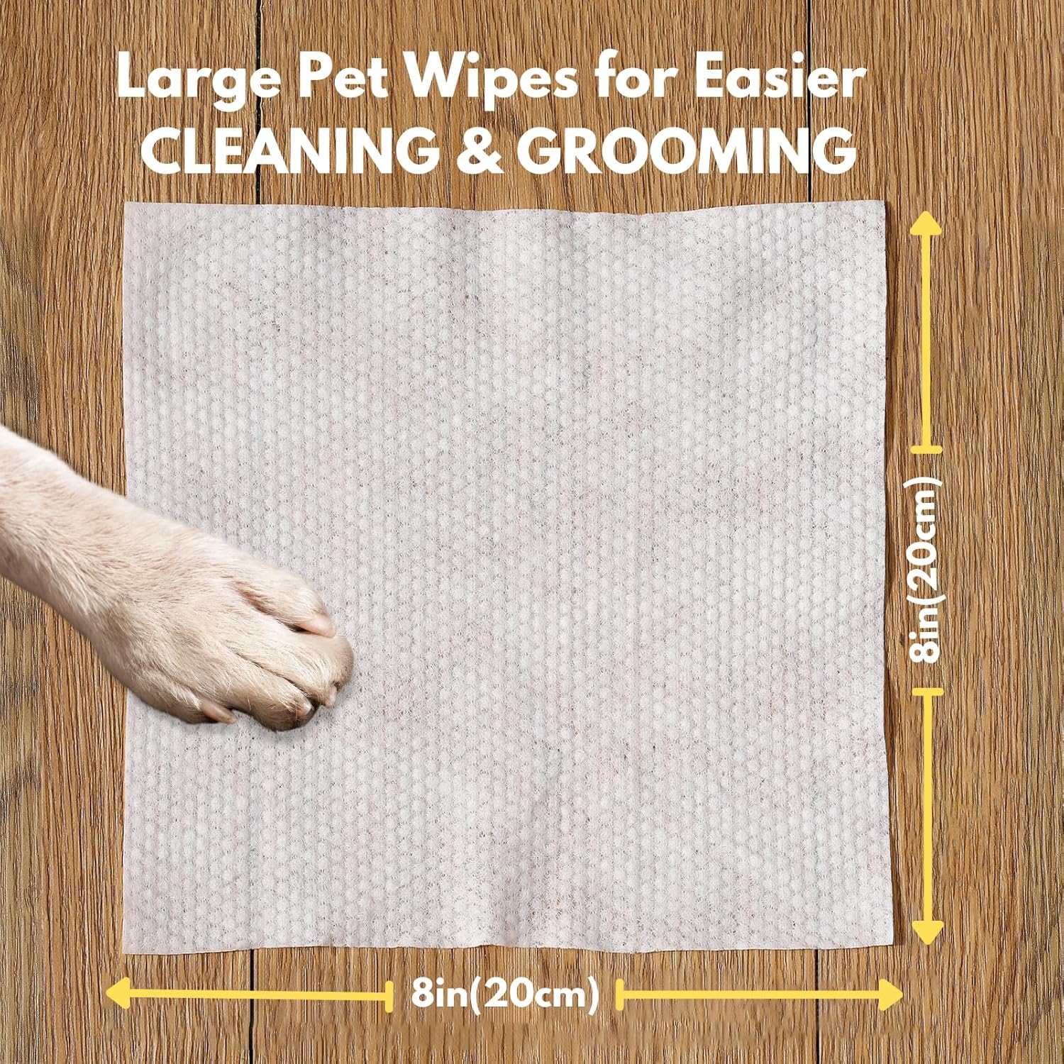 Dog Wipes Cleaning Deodorizing Pet Wipes for Dogs Cats Big Thick Large Multipurpose Grooming Hypoallergenic All Puppy Wipes Dog Wipes Quick Bath for Paw and Butt Face Body (1 Pack-80Count)