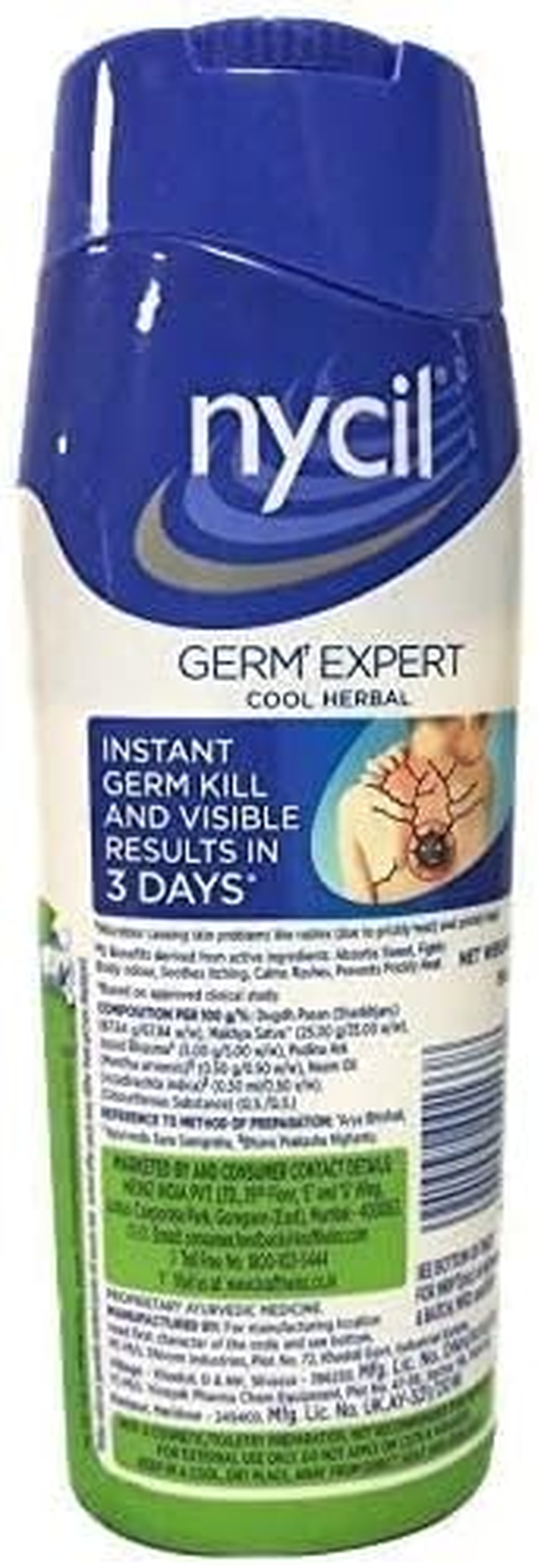 Nycil Cool Herbal with Neem & Pudina Prickly Heat Powder 150 Gm image number 3