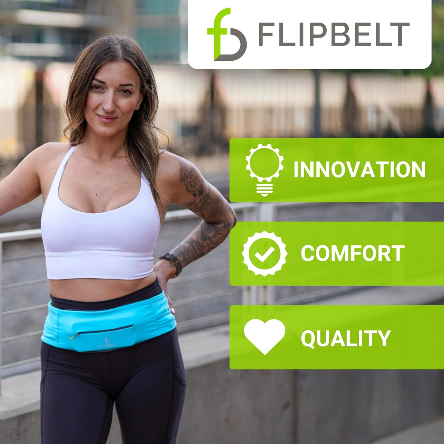 Flipbelt Zipper Running Belt for Phones, Running Fanny Pack, USA Company image number 5