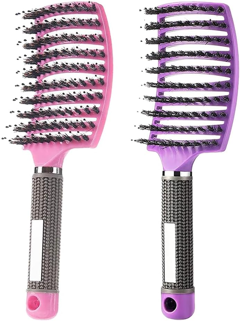 Magical Ultra Detangling Brush for Wet or Dry Hair, Detangler Brush, Fast Drying Styling Massage Hairbrush for Men, Women and Kids (Black)