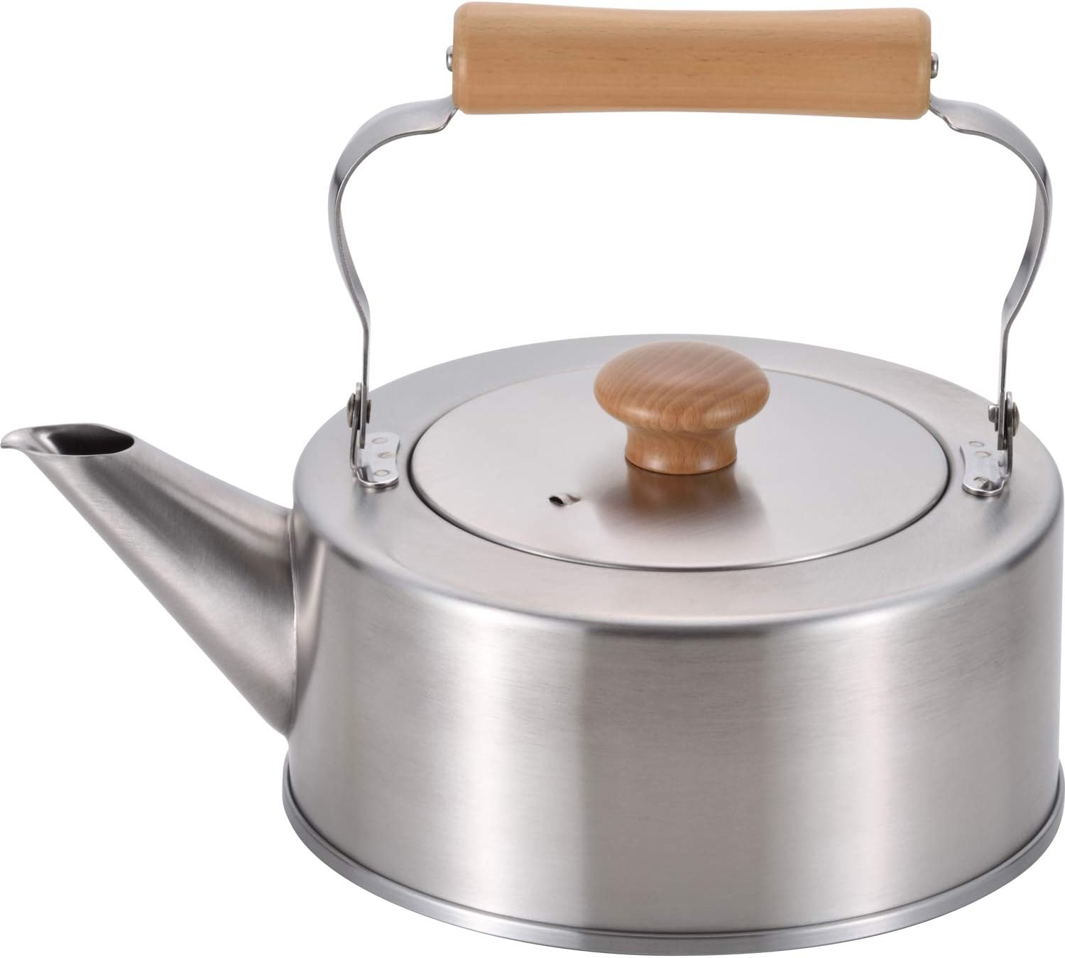 Wahei Freiz CS-004 Chitose Straight Kettle, 8.6 Gal (2.5 L), Wooden Handle, Induction Compatible, Made in Japan image number 2