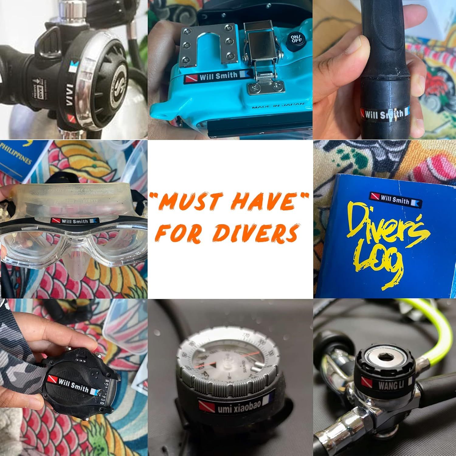 3M Personalized Waterproof Reflective Sticker Sheet for Scuba Diving Gear, Water Sports,Scuba Diving Accessory Necessity image number 5