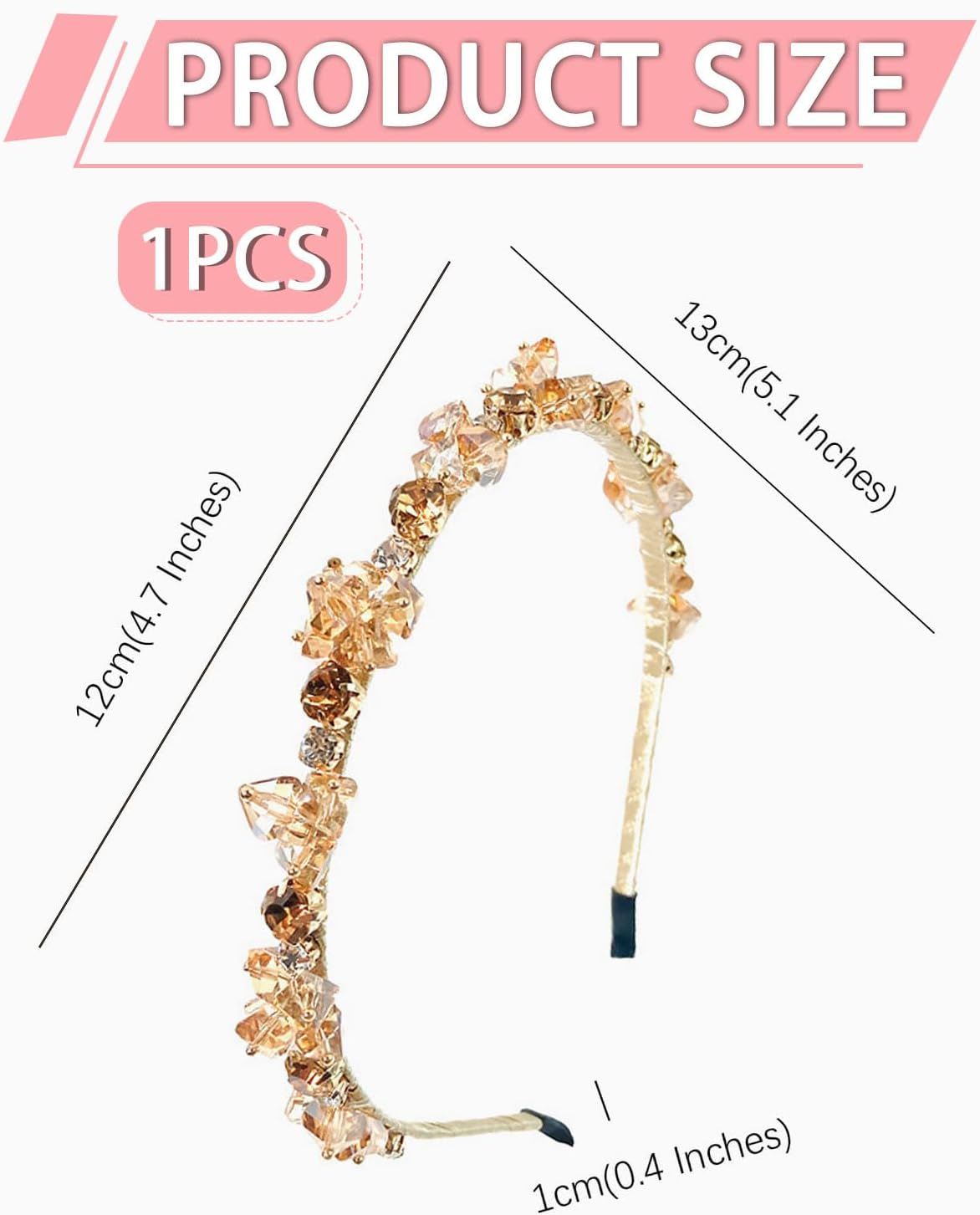 IPNSDON 1 X Women Rhinestone Headband, Bridal Headband, Retro Crystal Headband, Sequin and Pearl Headband for Parties, Weddings and Dates image number 3