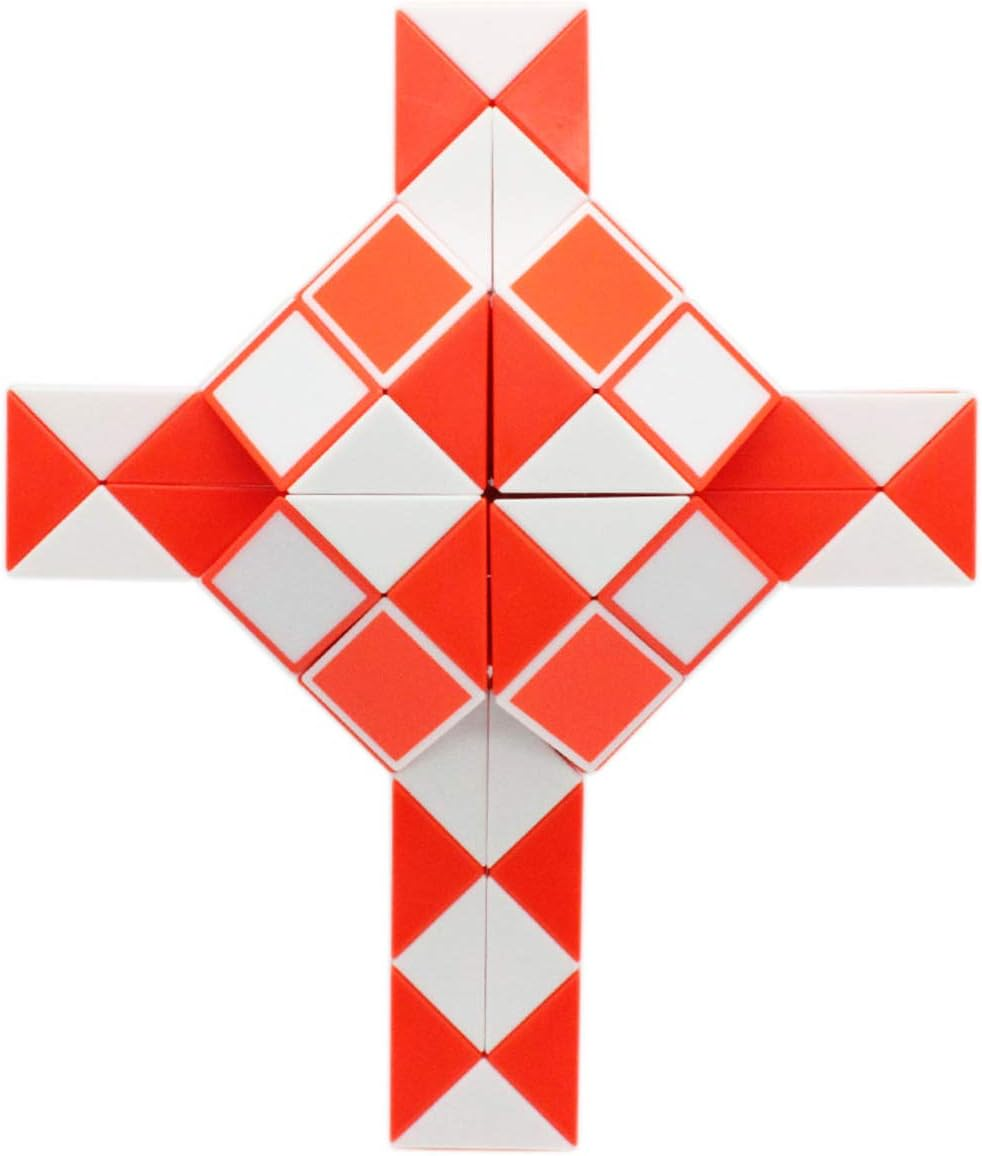 Mipartebo Magic Snake Cube Twist Puzzle 72 Wedges Sensory Fidget Stocking Stuffers Large Size Kids Party Favors Orange image number 3