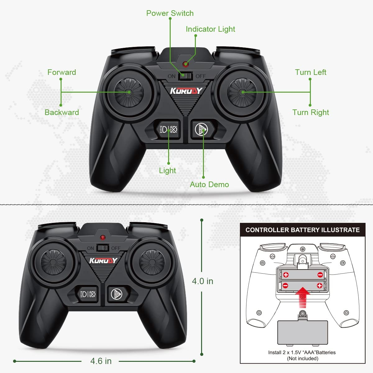 Fisca RC Tractor Remote Control Farm Truck with Trailer, 2.4Ghz 1/24 Scale Electronic Tractor Farm Vehicle Toy with Light for Kids Age 5, 6, 7, 8, 9 and up Years Old image number 1